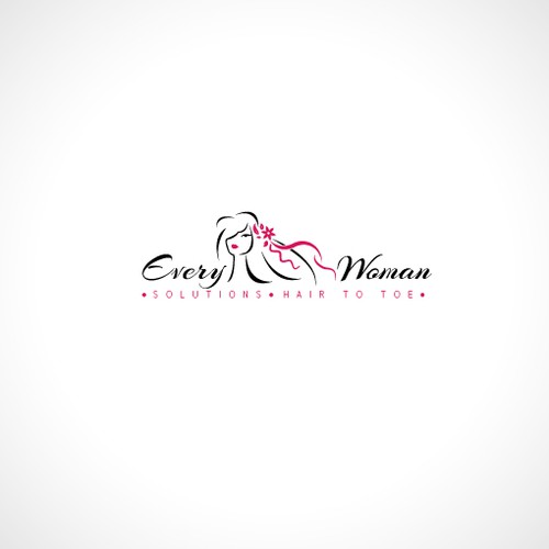 Female logo with the title 'A logo for a woman's beauty and fashion solutions brand. Strike a pose!'
