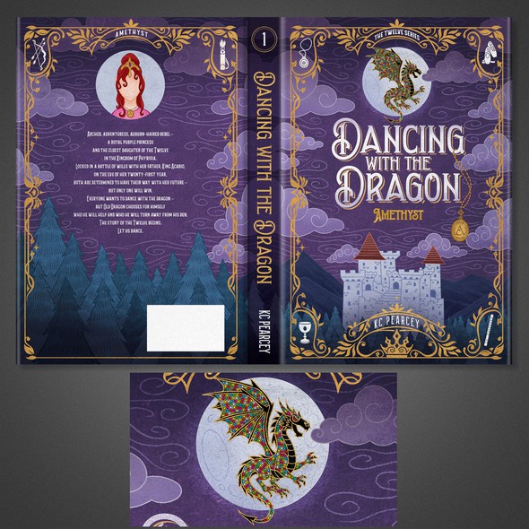 Dragon book cover with the title 'Book Cover Illustration and Design'
