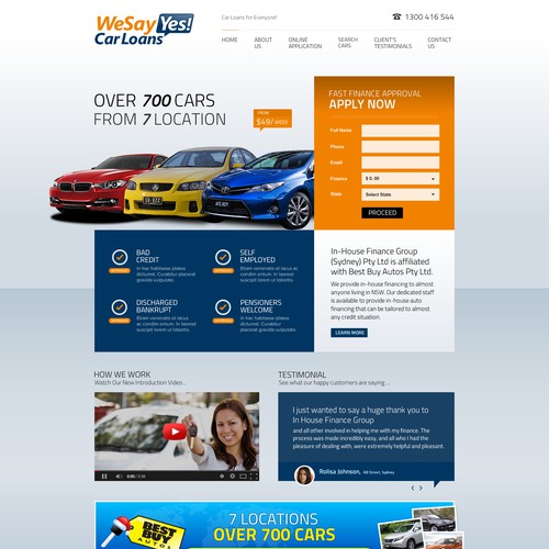 Car website with the title 'Car Loan Website'