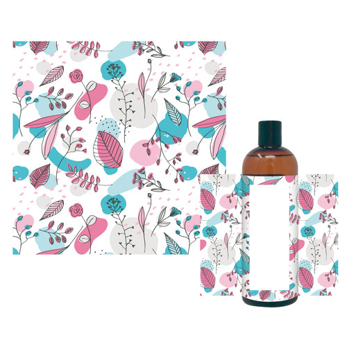 Packaging illustration with the title 'allover pattern'