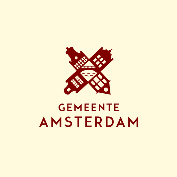 Amsterdam logo with the title 'Community Contest: create a new logo for the City of Amsterdam'