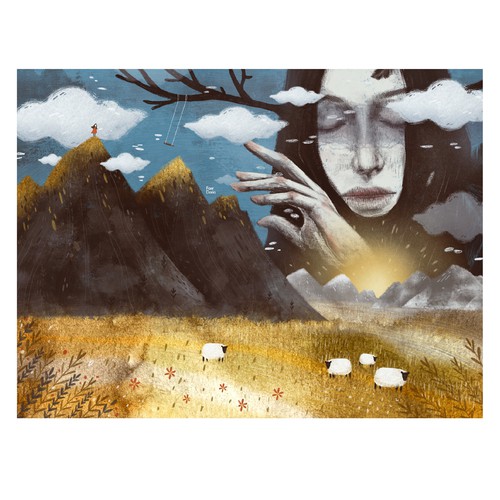 Adobe Photoshop artwork with the title 'Fantasy  Illustration '