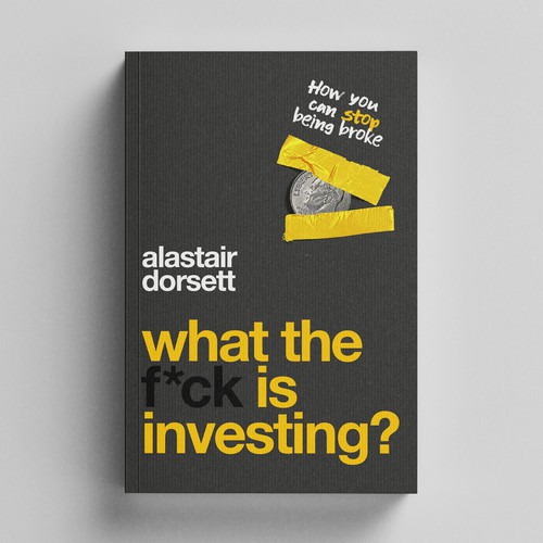 Coin design with the title 'Book cover design for What The F*ck Is Invesying?'