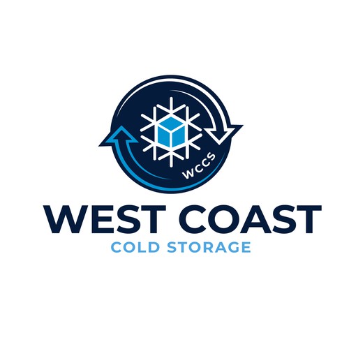 Industrial logo with the title 'West Coast Cold Storage - Logo Design'