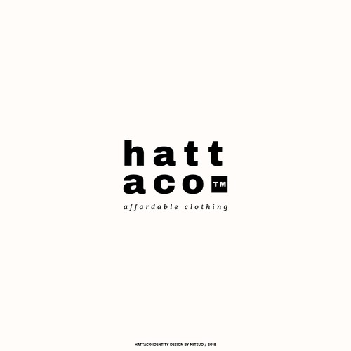 Quality design with the title 'HATTACOtm / Brand Logo'