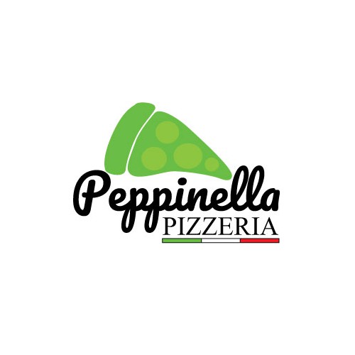 Italian cuisine logo with the title '2 Peppinella PIZZERIA logo design'