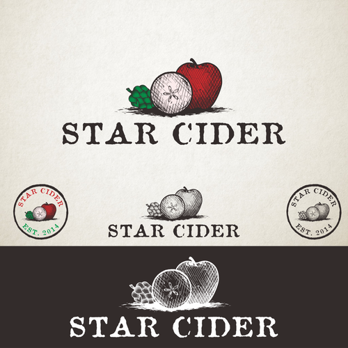 Apple logo with the title 'Vintage Logo for Cider Company'