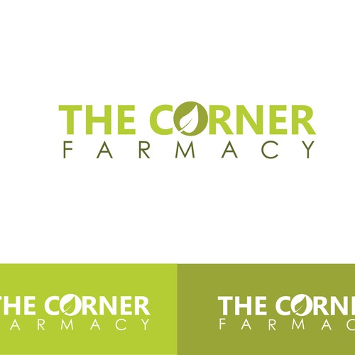 Pharmacy logo with the title 'Show your creativity and take our great name- The Corner Farmacy, to the next level!'