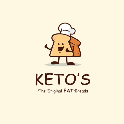 Grill design with the title 'Help  Designing A Funny Logo For What We Hope becomes the "halo top" of keto breads'