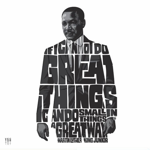 Character t-shirt with the title 'Martin Luther King Jr'