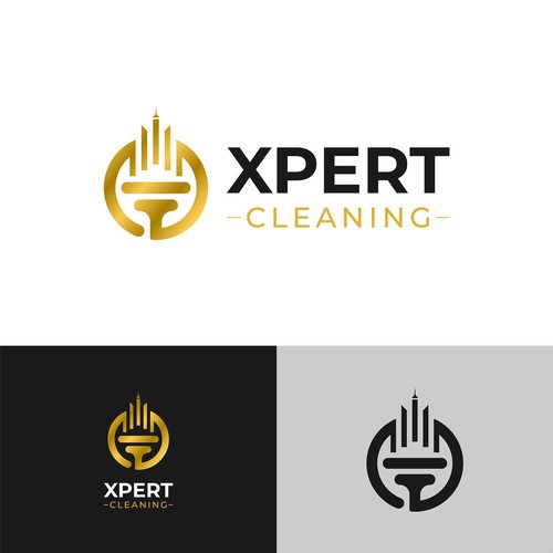 Black brand with the title 'XPERT Cleaning logo'