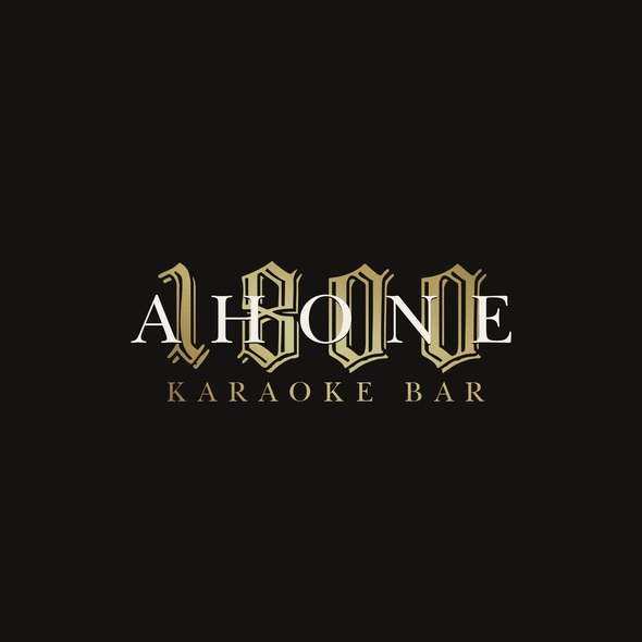 Fine dining restaurant logo with the title 'Ahone Karaoke Bar'