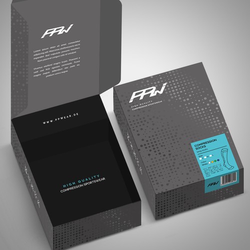 Sock design with the title 'package and label'