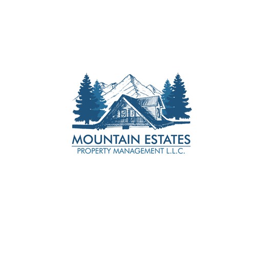 Mountain logo with the title 'Mountain Estate logo'