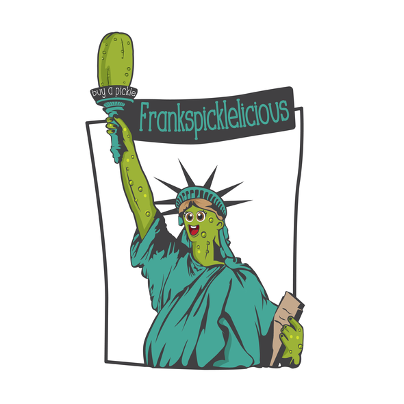 Liberty logo with the title 'pickled statue of liberty'