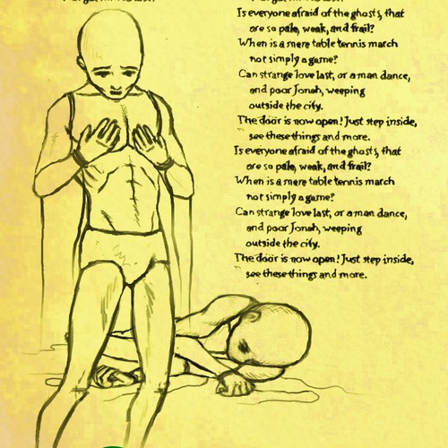 Human figure design with the title 'Custom redesign for a paperback & ebook cover.'