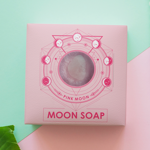 Soap packaging with the title 'Moon Soap Box'