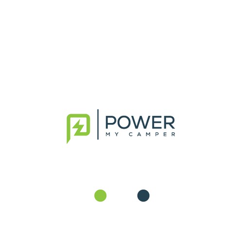 Thunder design with the title 'Electric Power Camper Logo'