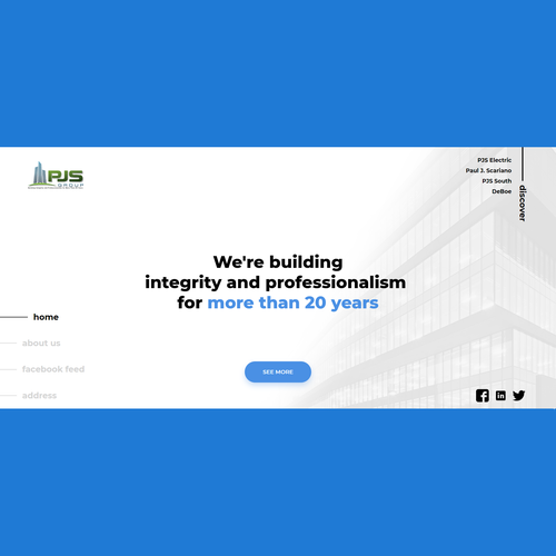 HTML website with the title 'Clean home page design'