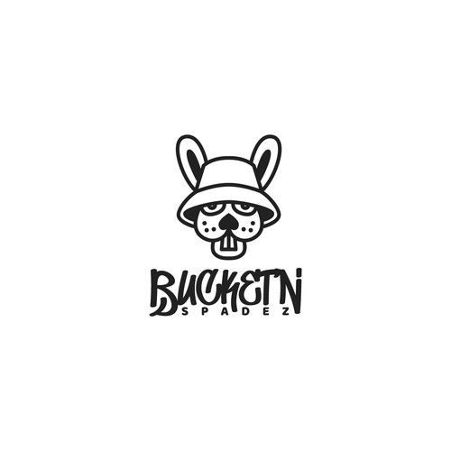 Text logo with the title 'Bucket'n Spadez'
