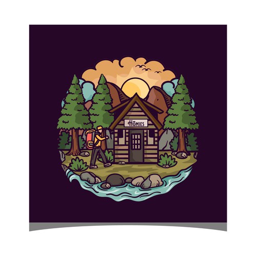 Travel illustration with the title 'Travel & Hotel'