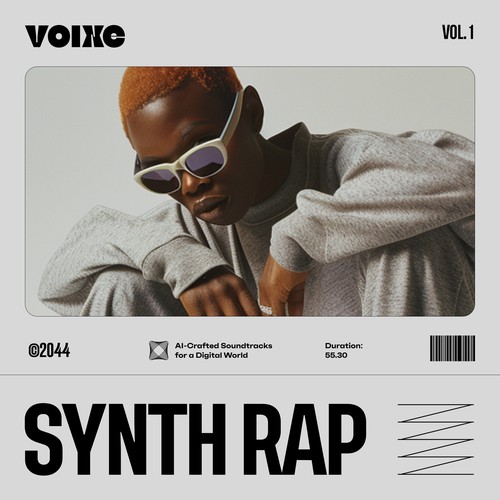 Vinyl design with the title 'Modern Vinyl Cover for AI Rap Star'