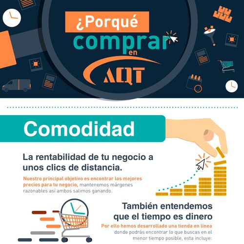 Ecommerce design with the title 'Infographic Design for Big Online Store'