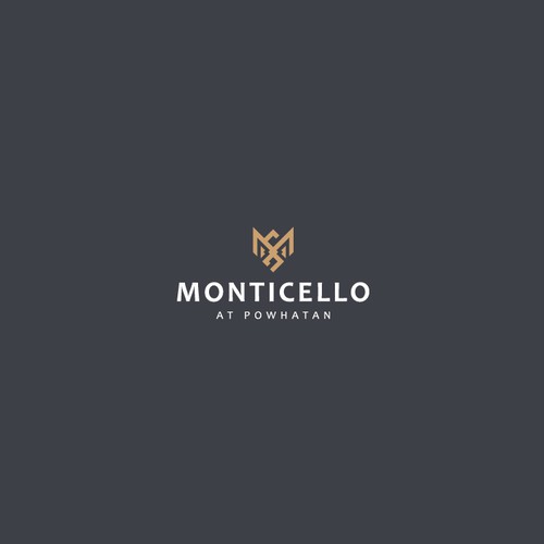 Rich logo with the title 'Monticello Logo Design'