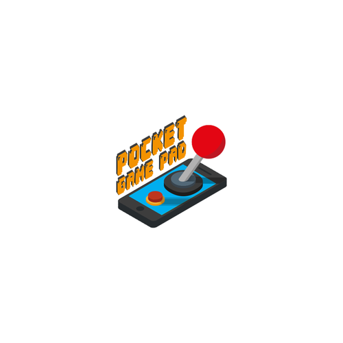 Isometric logo with the title 'Logo concept for Pocket Game Pad'