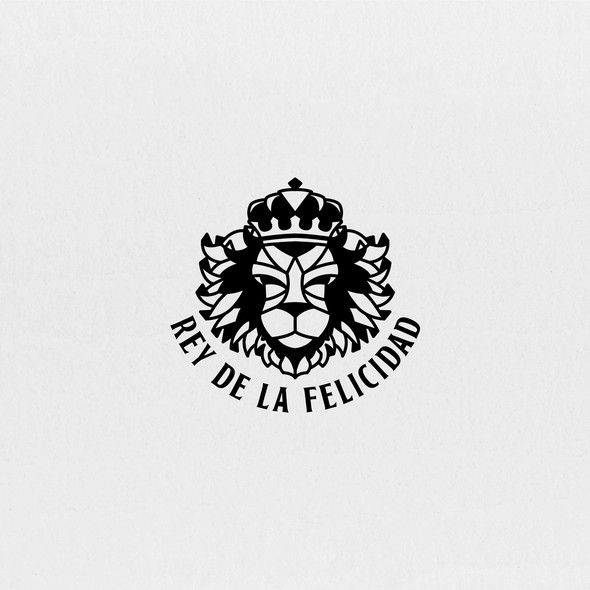 Geometric lion logo with the title 'King Lion logo design for clothing brand '