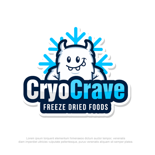 Frozen logo with the title 'Freeze Dried Food Logo '