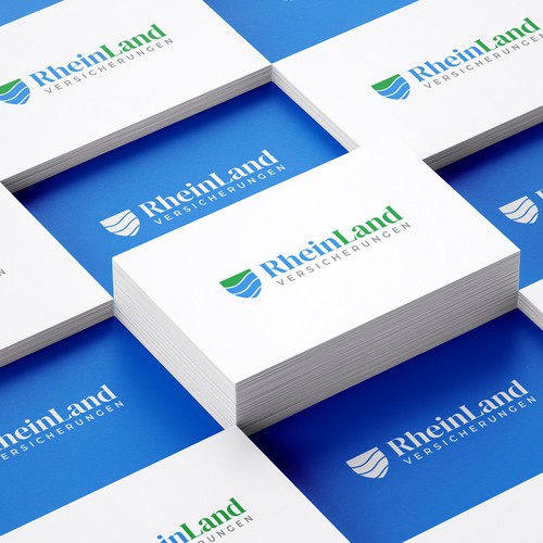 German logo with the title 'Logo für Versicherungsunternehmen aus Rheinland '