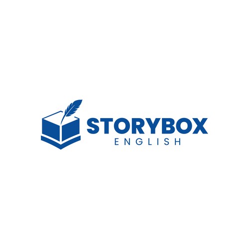 English logo with the title 'StoryBox English Logo Design'