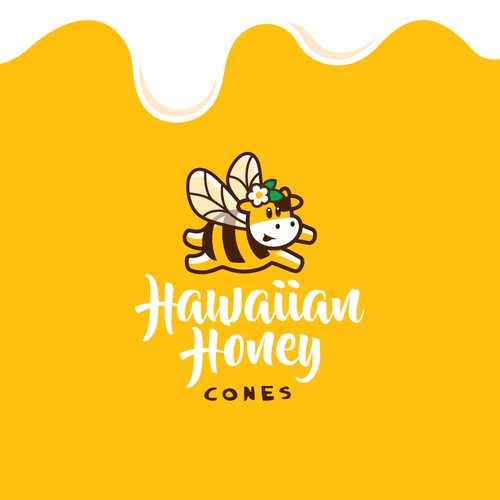 Ice cream shop design with the title 'Fun logo for Hawaiian ice cream shop'
