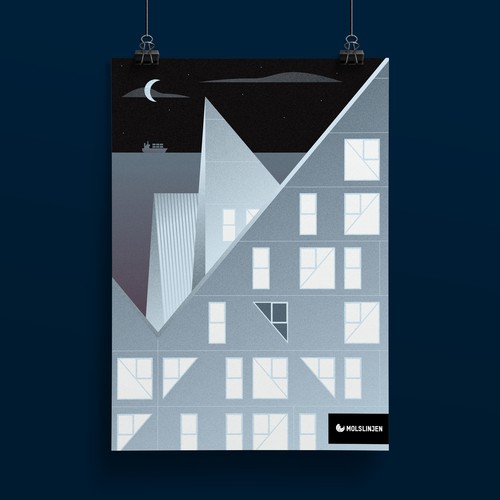 Modernist design with the title 'Aarhus Harbour poster'