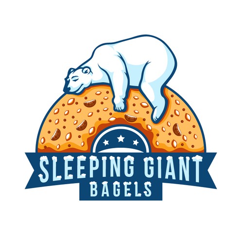 Bagel logo with the title 'Sleeping Giant Bagels'