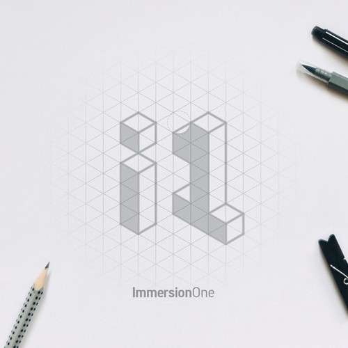 VR logo with the title 'ImmersionOne logo'