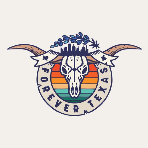 Skyline design with the title 'Forever Texas'