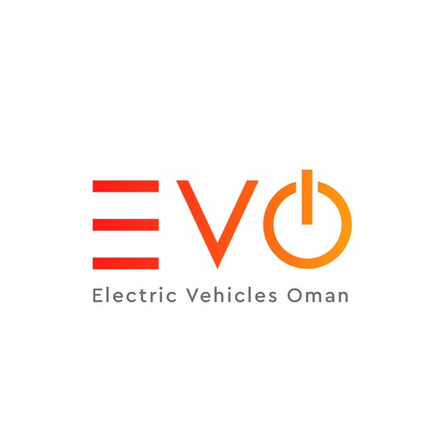 Ecological brand with the title 'Logo concept for  EVO  Electric Vehicle Oman company '