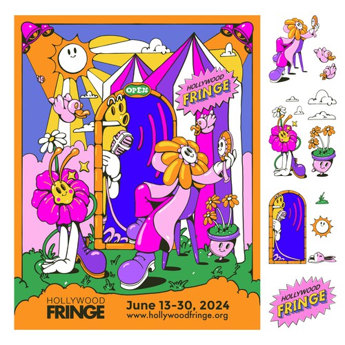 Flyer artwork with the title 'flyer festival theater in hollywood fringe'