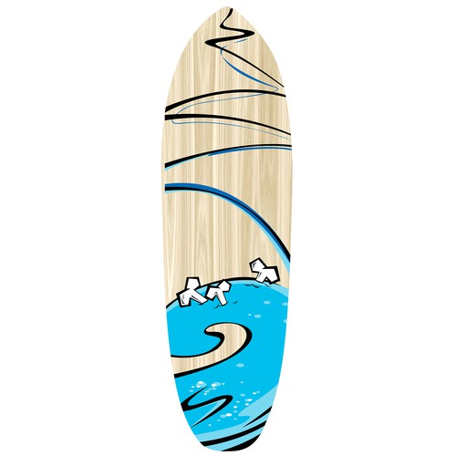 Surfboard design with the title 'Wakeboard Contest Entry'