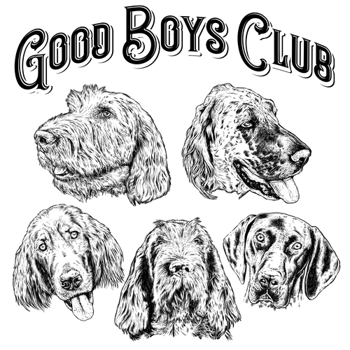 Dog t-shirt with the title 'T_shirt Design for Good Boys Club'