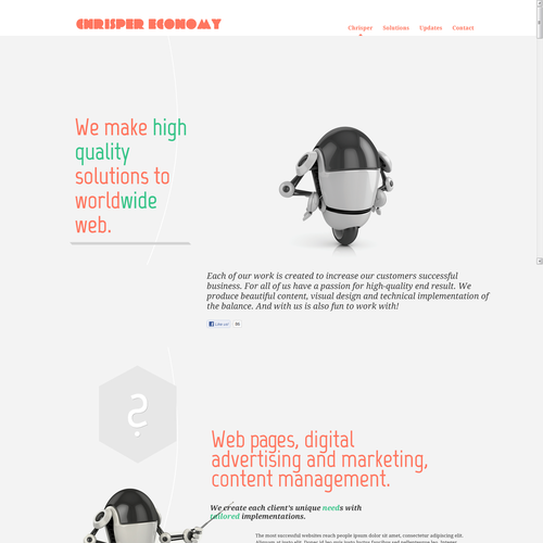 Website with the title 'Website Design for Chrisper Economy'