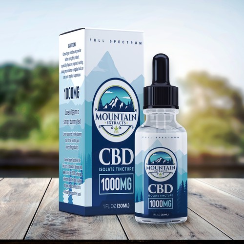 Hemp oil packaging with the title '1-1 Project'