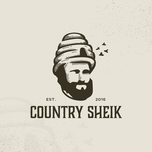 Bee design with the title 'Country Sheik'