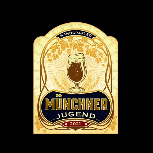 Bourbon label with the title 'Beer Label'