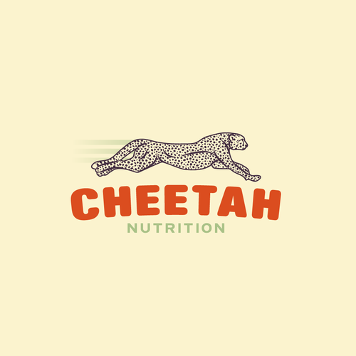 Cheetah design with the title 'Logo with cheetah illustration'