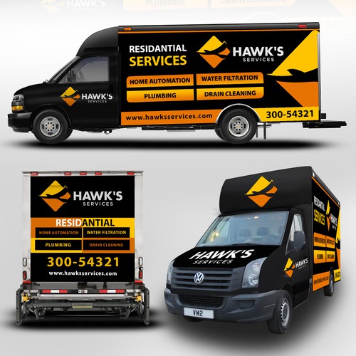 Vehicle graphic design with the title 'Car Wrap'