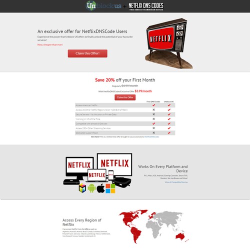 JavaScript design with the title 'Landing Page for Promotion Campaign'