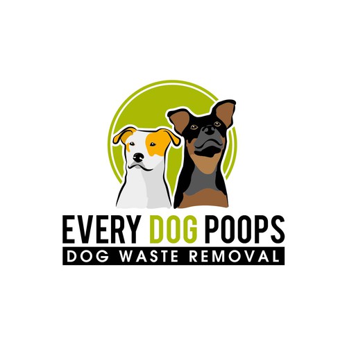 Dog logo with the title 'Two dogs'